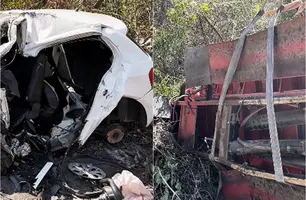 BR-316 registra um acidente fatal envolvendo veículo de modelo Gol e caçamba em Caxias (Foto: Reprodução)