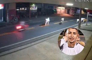 Câmera flagra momento de colisão contra vaca que deixou jogador morto em Altos (Foto: Reprodução)