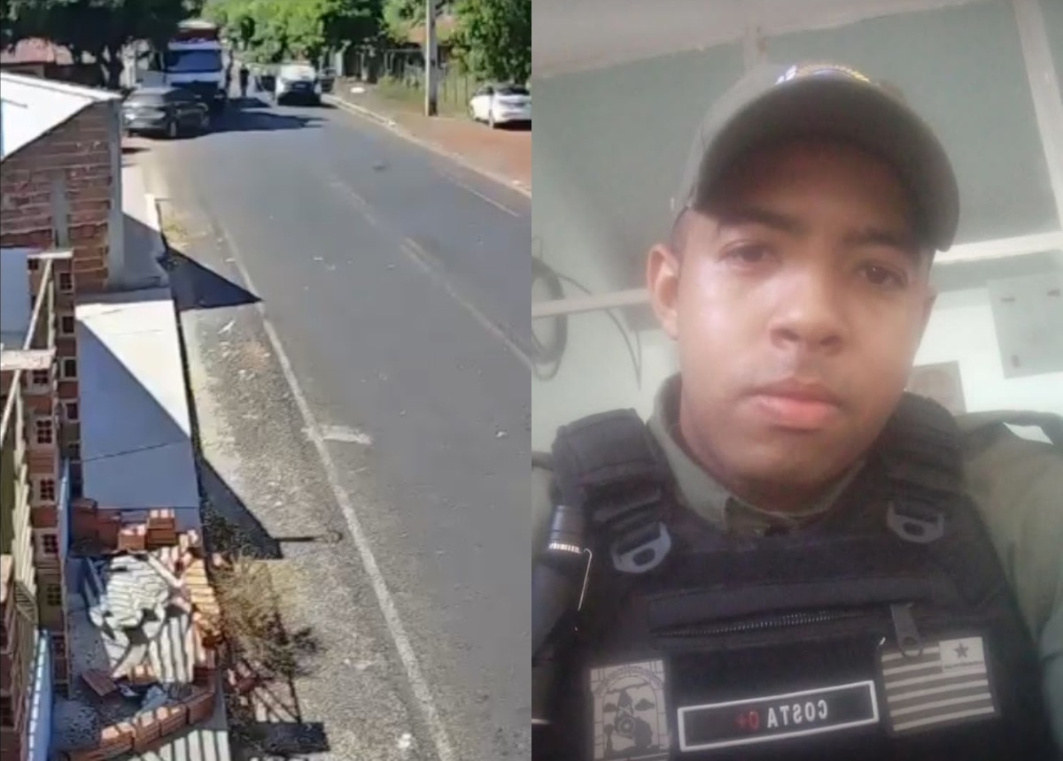 Câmera flagra tiroteio que acabou com PM morto acidentalmente em José de Freitas