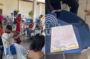 Caos: professores de Timon são impedidos de realizar prova por falta de carteiras (Foto: Reprodução) Caos: professores de Timon são impedidos de realizar prova por falta de carteiras (Foto: Reprodução)
