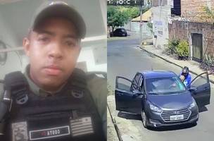 Carro usado por grupo em ação que terminou com PM morto foi roubado em Teresina (Foto: Reprodução)