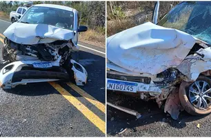 Colisão entre dois veículos deixa feridos na BR-222, entre Batalha e Piripiri (Foto: Reprodução)