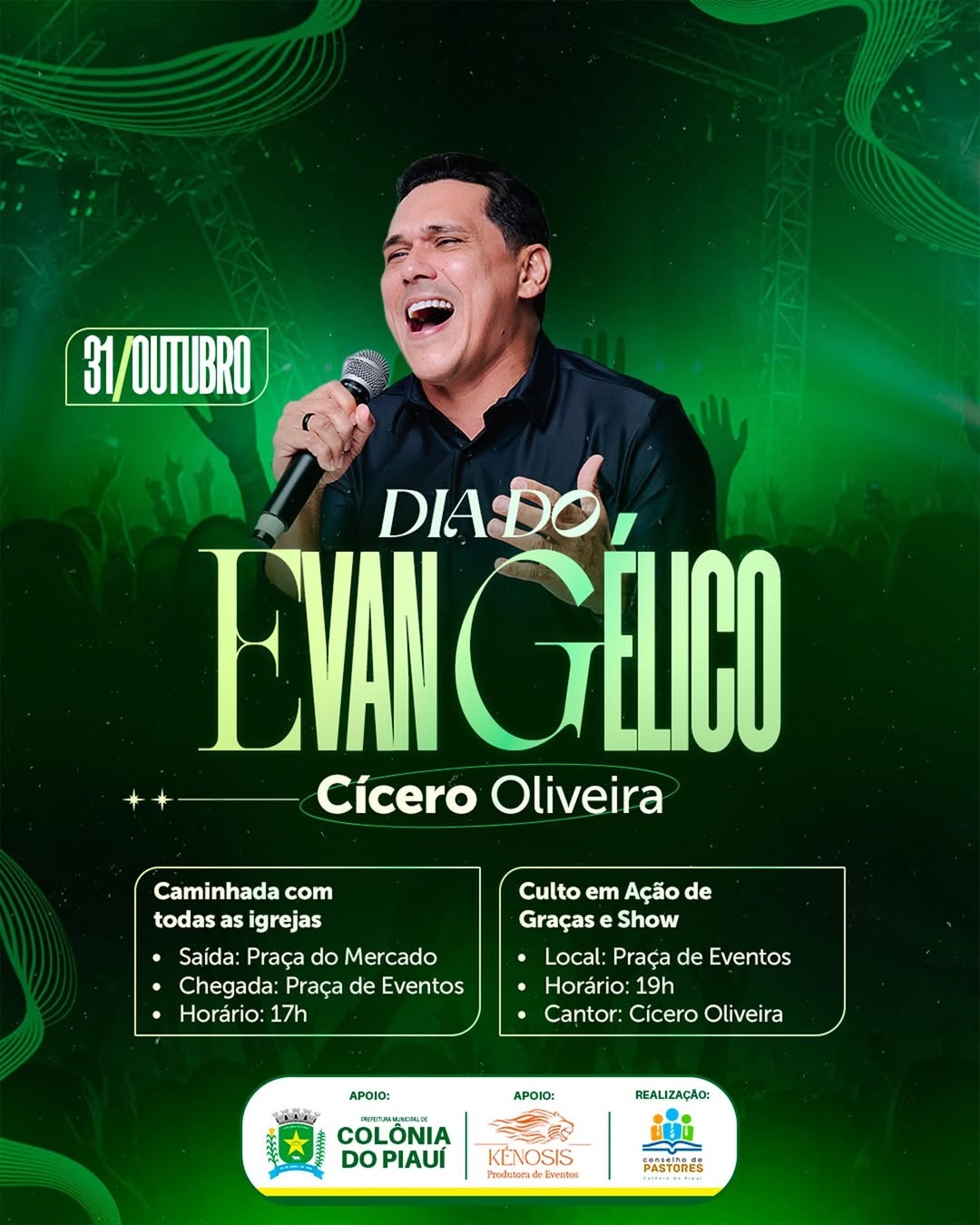 Colônia do Piauí celebra o Dia do Evangélico com caminhada e show de fé