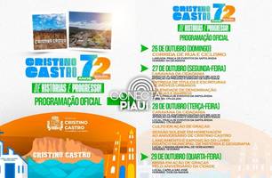 Cristino Castro celebra 72 anos com programação voltada à população (Foto: Reprodução)