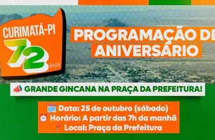 Curimatá celebra 72 anos com gincana e programação esportiva (Foto: Reprodução)