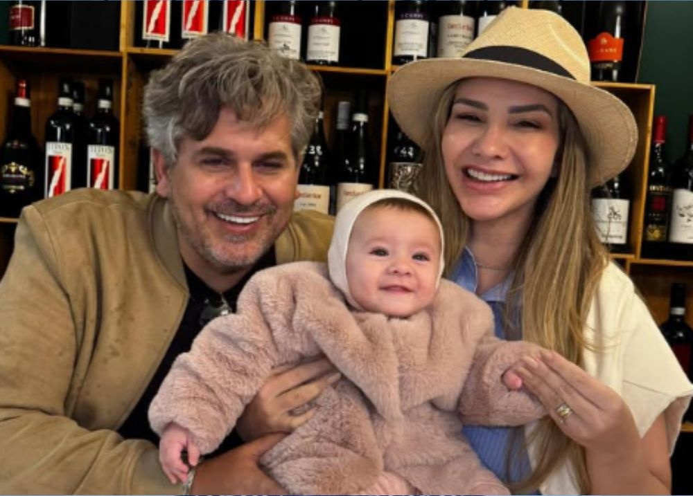 Dr. Pablo, a filha nicole e a esposa Anyara