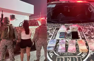 Drogas são apreendidas em bar da zona Norte de Teresina; dona foi conduzida (Foto: Divulgação/PMPI)