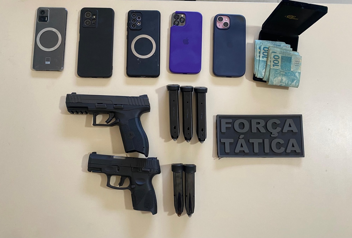 Força Tática apreende pistolas e prende três homens em Valença do Piauí