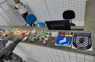 Força Tática prende casal acusado de tráfico de drogas na Ilha de Santa Isabel, em Parnaíba (Foto: Reprodução)