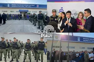 Governador inaugura Batalhão da PM na zona Leste de Teresina e entrega viaturas (Foto: Conecta Piauí)