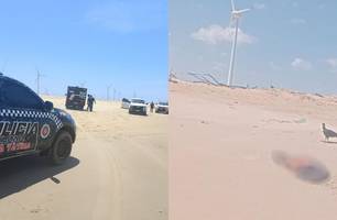 Homem é encontrado morto com pés e mãos amarrados na Praia da Pedra do Sal (Foto: Reprodução)