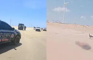 Homem é encontrado morto com pés e mãos amarrados na Praia da Pedra do Sal (Foto: Reprodução)