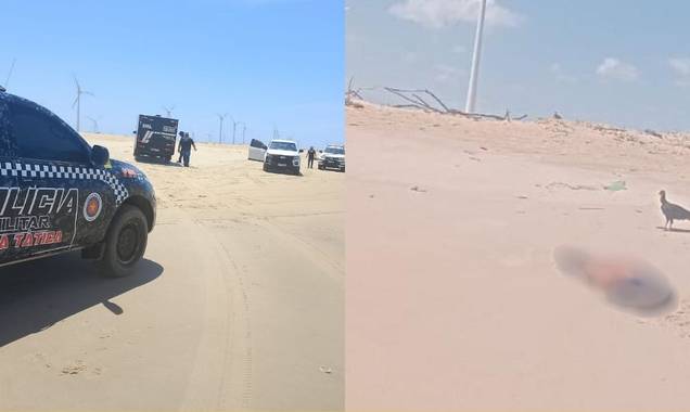 Homem é encontrado morto com pés e mãos amarrados na Praia da Pedra do Sal