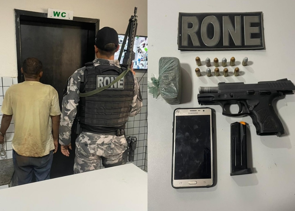 Homem é preso com arma de fogo e drogas na zona Sul de Teresina