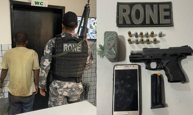 Homem é preso com arma de fogo e drogas na zona Sul de Teresina