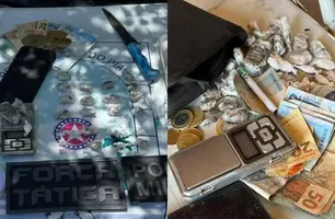 Homem é preso e drogas são apreendidas em casa abandonada em Oeiras (Foto: Reprodução)