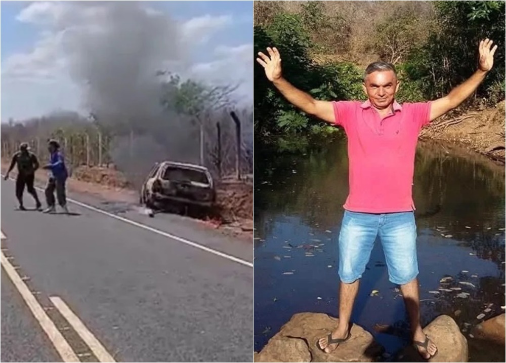 Homem morre carbonizado após carro pegar fogo em Ipiranga do Piauí