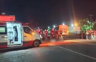 Idoso morre atropelado por ônibus na BR-343 em Piripiri (Foto: Reprodução/ Piripiri Repórter)