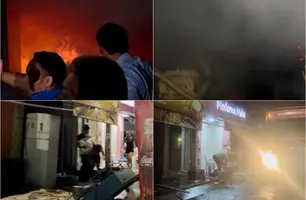 Incêndio atinge panificadora no centro de Jaicós e mobiliza moradores (Foto: Reprodução)