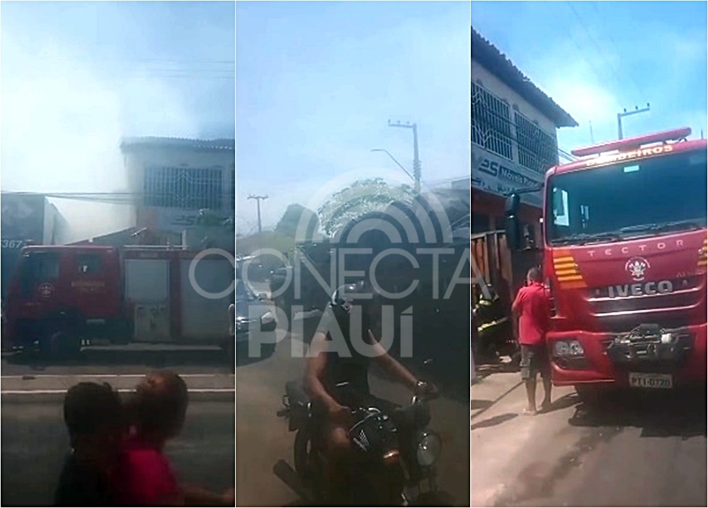 Incêndio cobre bairro de Timon com fumaça e mobiliza Corpo de Bombeiros