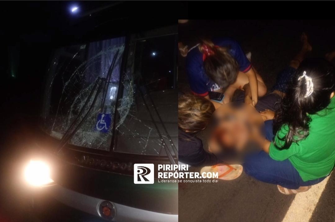 Jovem é atropelado por ônibus em rodovia de Piripiri