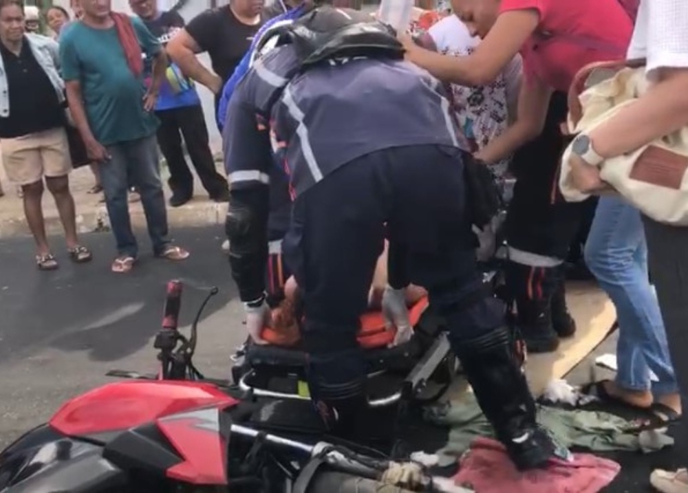 Jovem fica ferida pós ser atropelada por motocicleta na zona Norte de Teresina