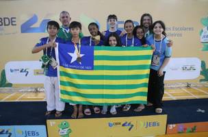 Karatê do Piauí brilha nos JEBs 2025 com medalhas de ouro e bronze (Foto: Ascom Secep) Karatê do Piauí brilha nos JEBs 2025 com medalhas de ouro e bronze (Foto: Ascom Secep)