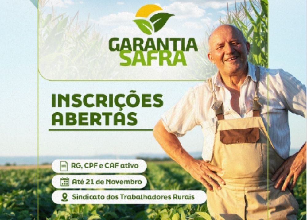 Lagoa do Piauí abre inscrições para o programa Garantia-Safra 2025