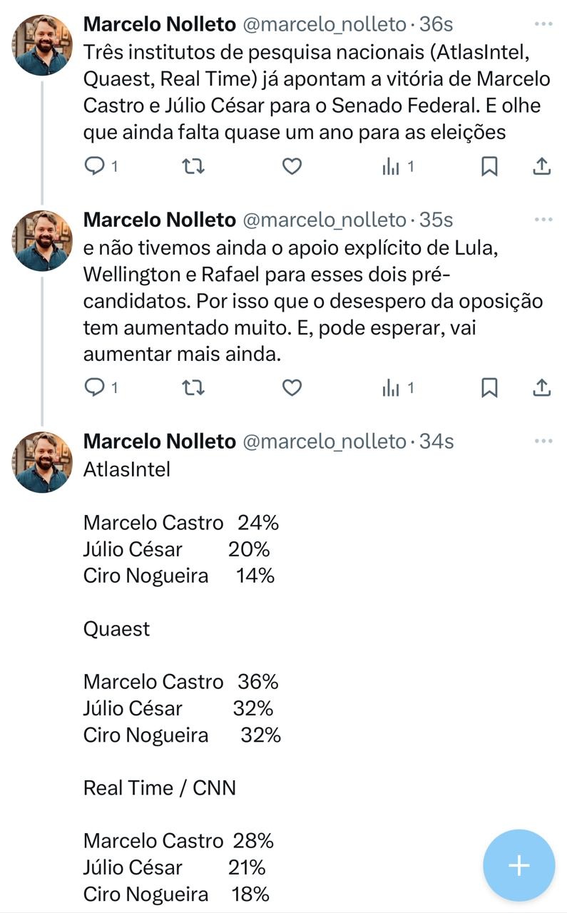 Marcelo Nolleto destaca liderança de aliados do governo em pesquisas nacionais