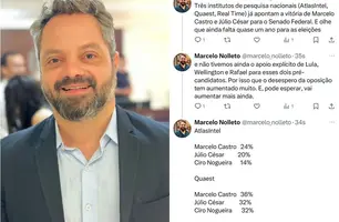 Marcelo Nolleto destaca liderança de aliados do governo em pesquisas nacionais (Foto: Reprodução)