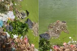Moradores voltam a reclamar de mau cheiro no Parque Ambiental da Zona Norte (Foto: Reprodução)
