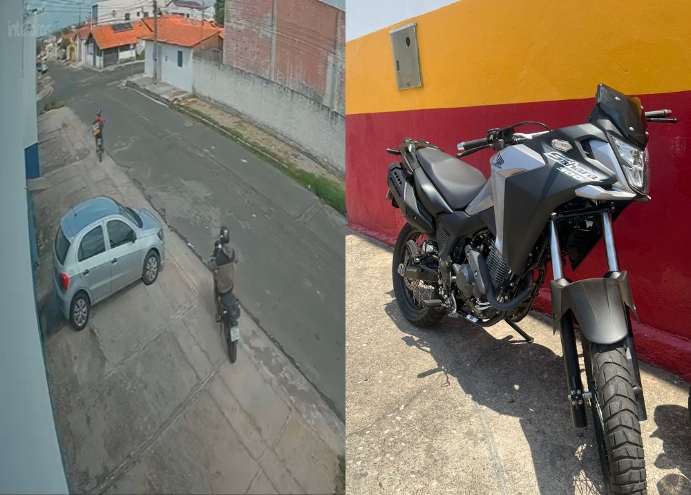 Motocicleta estacionada é furtada por dupla de criminosos na zona Sul de Teresina