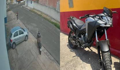 Motocicleta estacionada é furtada por dupla de criminosos na zona Sul de Teresina