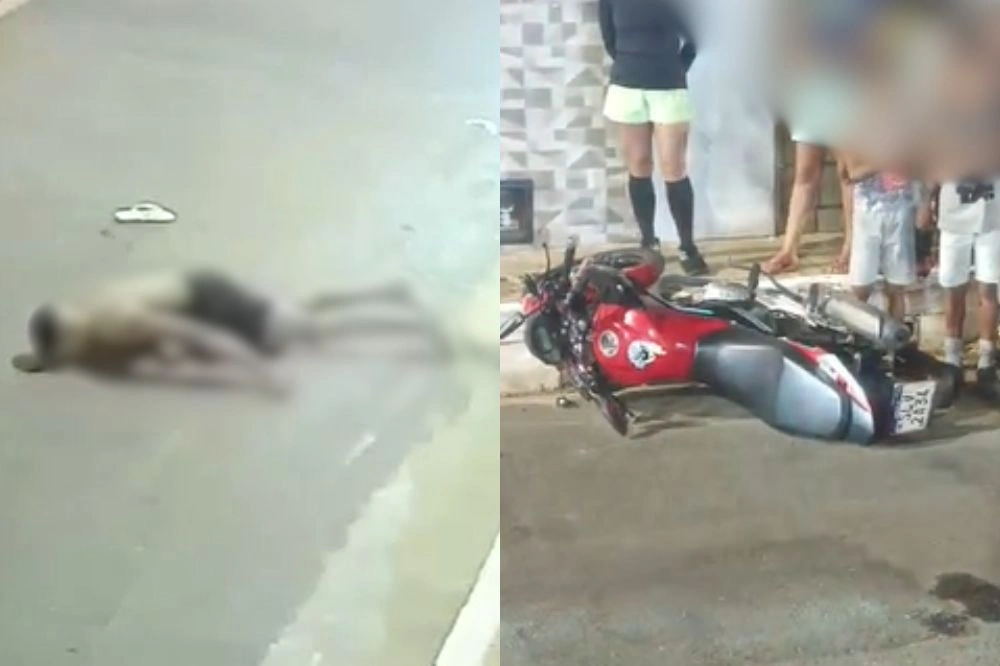 Motociclista atropela idoso e bate cabeça no chão ao fugir da polícia em Teresina