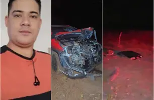 Motociclista morre após ser atingido por caminhonete na contramão na PI-327 (Foto: 24H Noticiando)