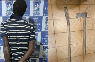 Mulher denuncia agressões e ameaça de morte com machado no interior do Piauí (Foto: Reprodução)