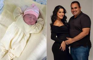 Nasce Ana Jussara, filha do deputado Georgiano Neto e Lívia Alencar (Foto: Reprodução)