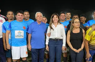 Novo campo esportivo é entregue à comunidade de Bonfim, em Esperantina (Foto: Conecta Piauí)