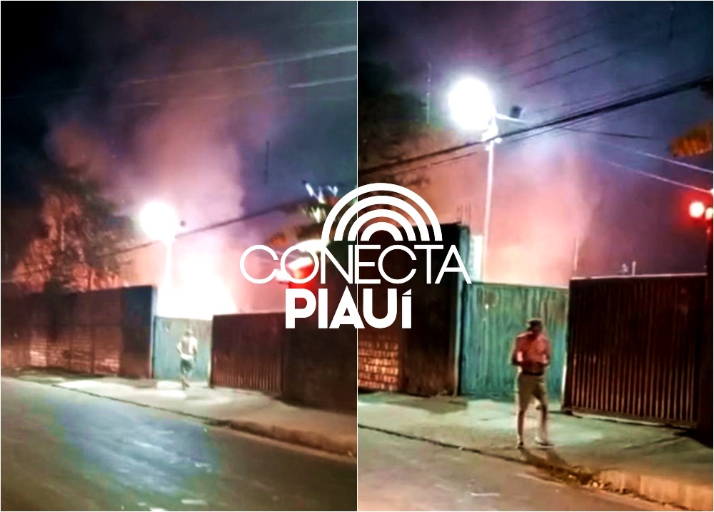 Ônibus escolares pegam fogo em garagem na zona Norte de Teresina