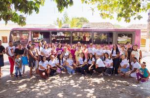 Ônibus Lilás leva serviços e orientação sobre direitos das mulheres a Bertolínia (Foto: Reprodução)