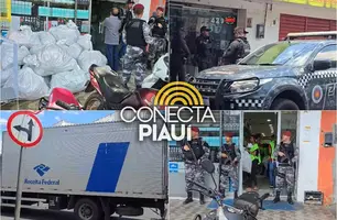 Operação da Receita Federal (Foto: Kassio Cavalcante / Conecta Piauí)