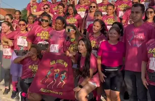 Outubro Rosa: mulheres participam da corrida de conscientização em Paulistana (Foto: Reprodução)