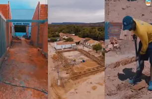 Palmeira do Piauí inicia construção de praça e quadra esportiva em Lagoa Grande (Foto: Reprodução)