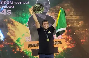 Piauiense Luanderson de Sousa é campeão sul-americano de operador de máquinas (Foto: Reprodução/Redes Sociais)