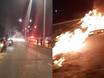 PM desobstrui avenida após membros de invasão queimarem pneus em Teresina