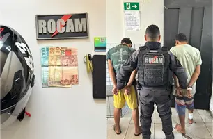 PM detém dupla após perseguição e apreende moto na Marechal Castelo Branco (Foto: Reprodução)