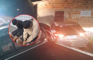PM prende dupla que fez arrastão em residência na zona Sudeste de Teresina (Foto: Reprodução)