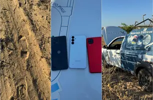 PM recupera veículo e celulares roubados durante ação em São João da Varjota (Foto: Reprodução)