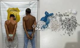 Polícia Civil prende dupla e apreende entorpecentes em Buriti dos Lopes (Foto: Reprodução)