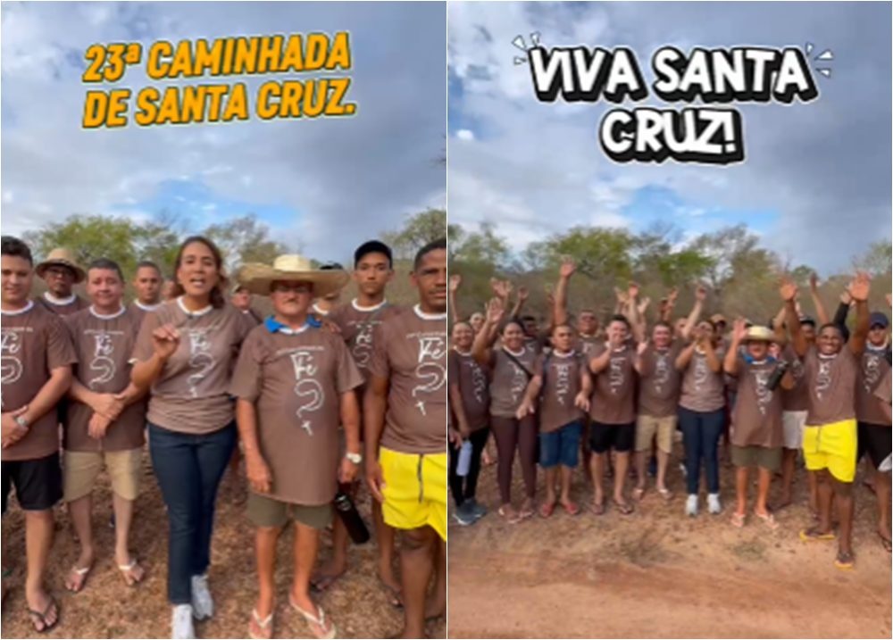 Prefeita Camila Barbosa renova fé na 23ª Caminhada de Santa Cruz dos Milagres